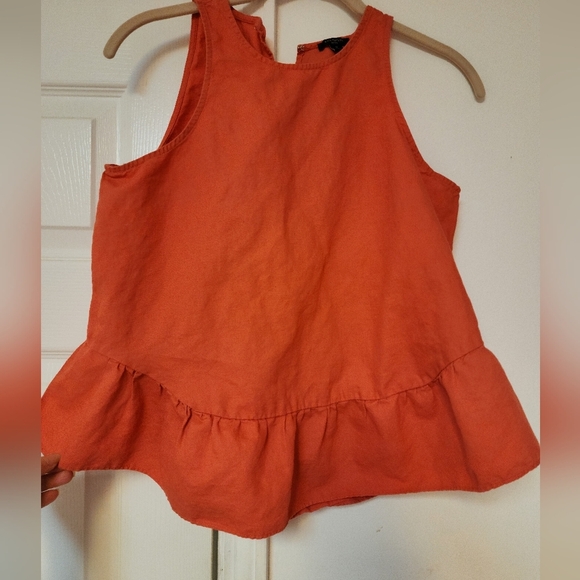 Ann Taylor Tops - Ann Taylor Salmon Linen Blend Peplum Swing Tank